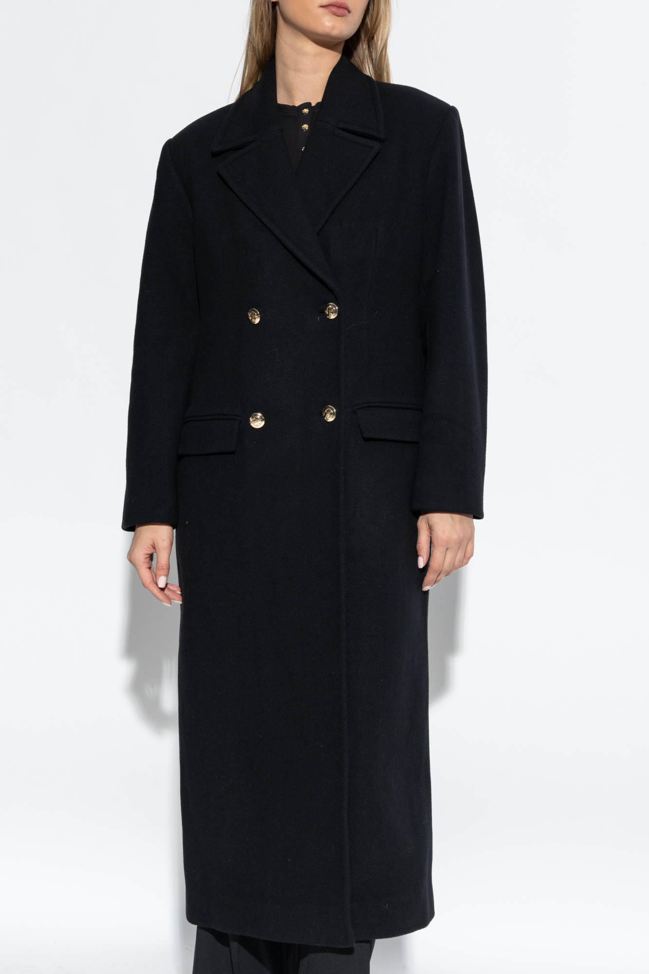 Black Wool Coat Raleigh Anine Bing - Vitkac GB